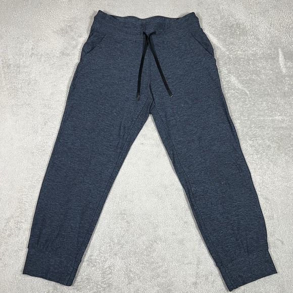 Lululemon Joggers Pants Womens 8 Ready to Rulu Crop Blue Stretch Athletic Gym - Picture 1 of 16